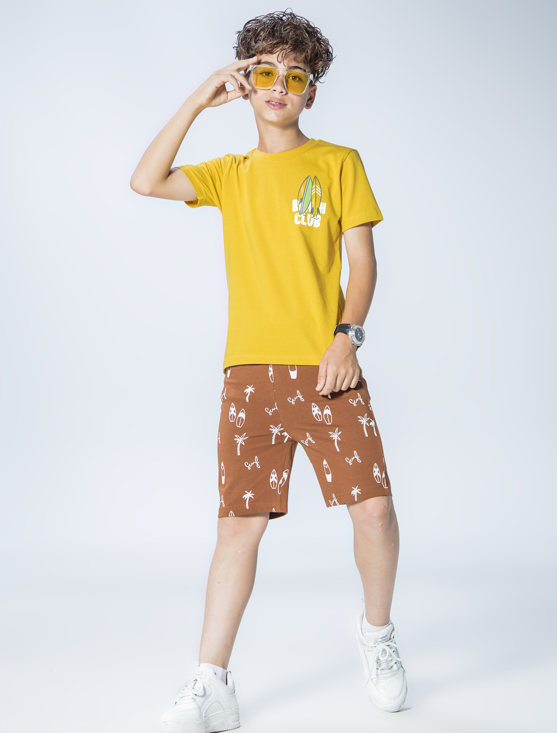 ست پسرانه تیشرت و شلوارک طرح beach club