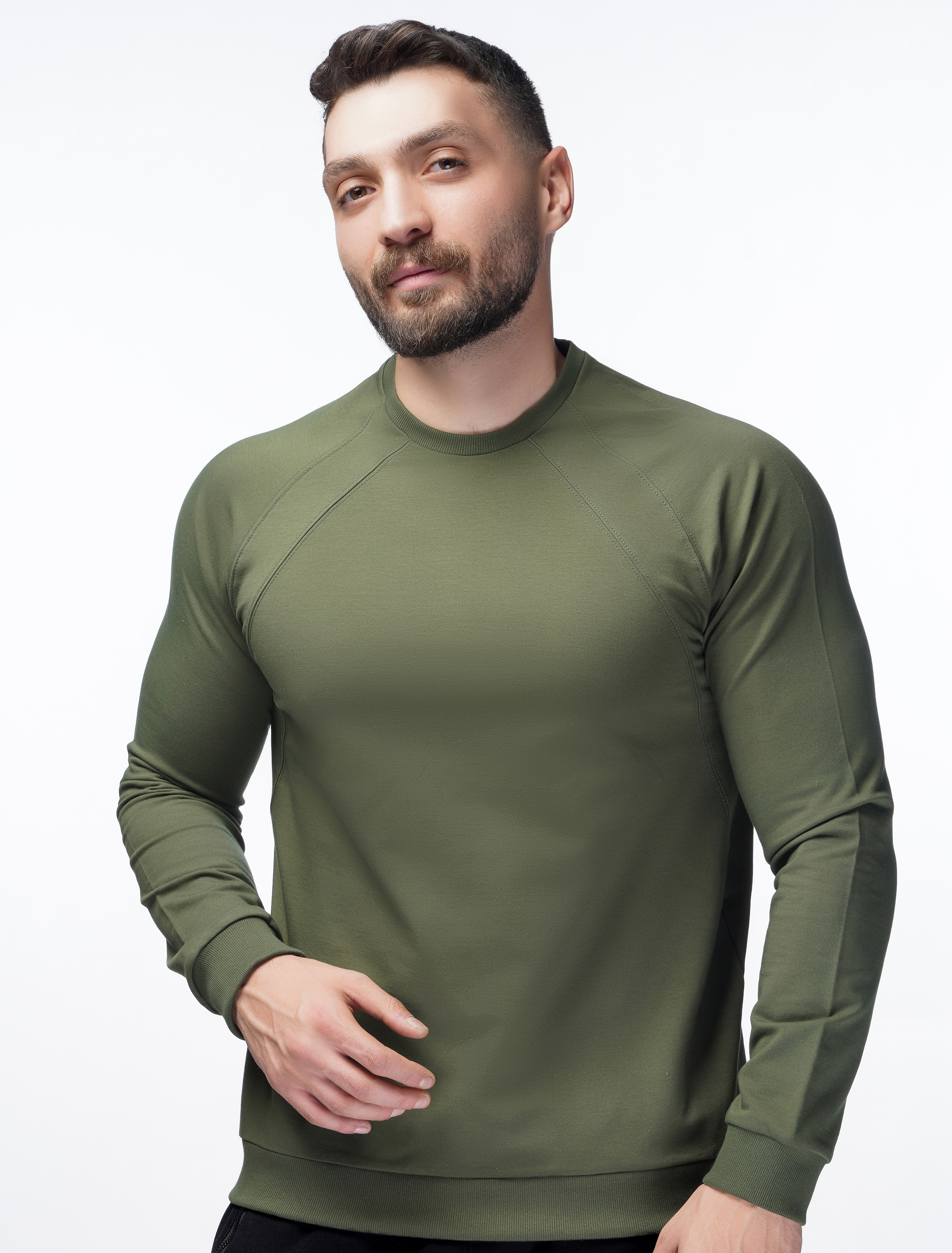 بلوز مردانه آستین بلند یقه گرد مدل رگلان