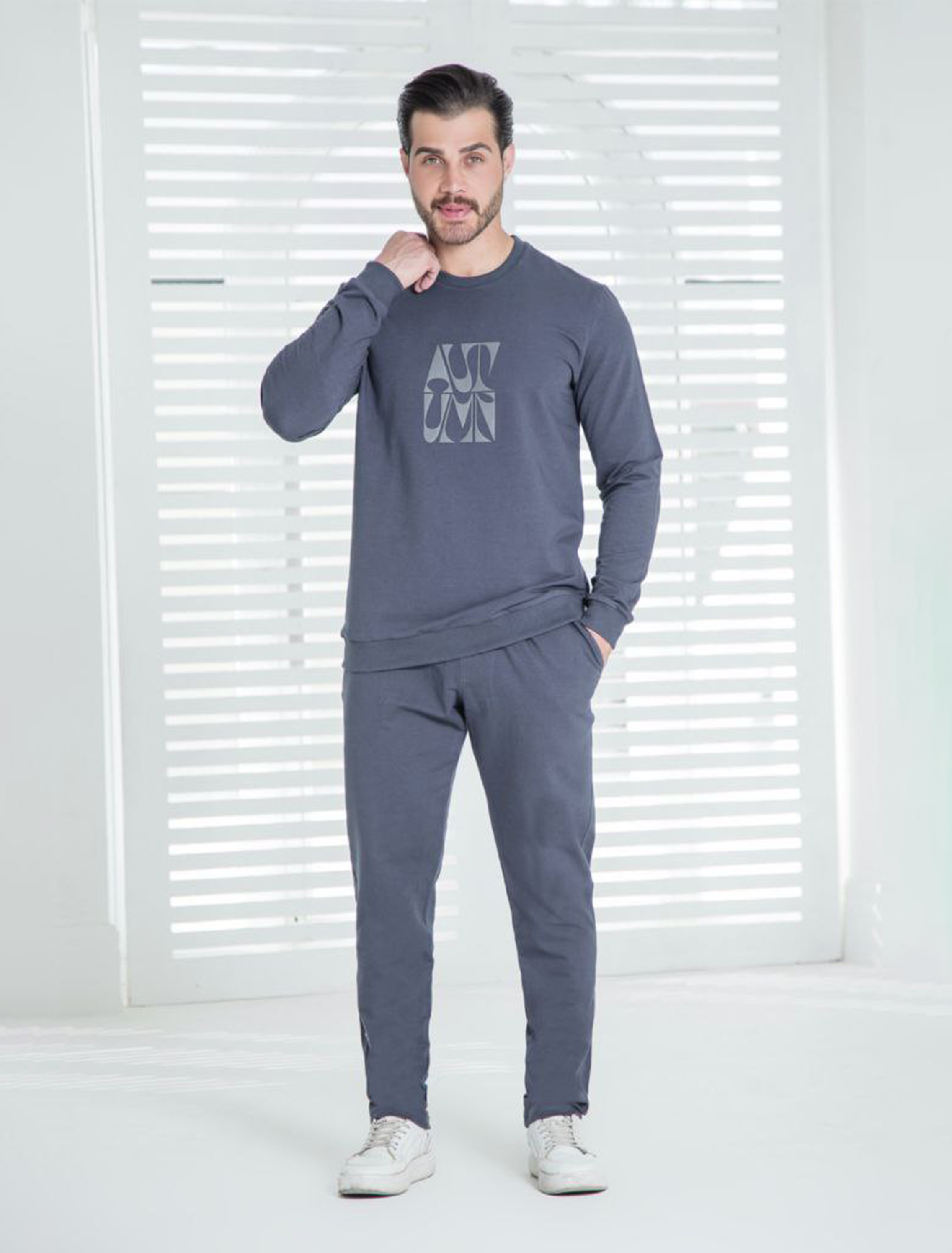 ست مردانه بلوز و شلوار چاپ برجسته