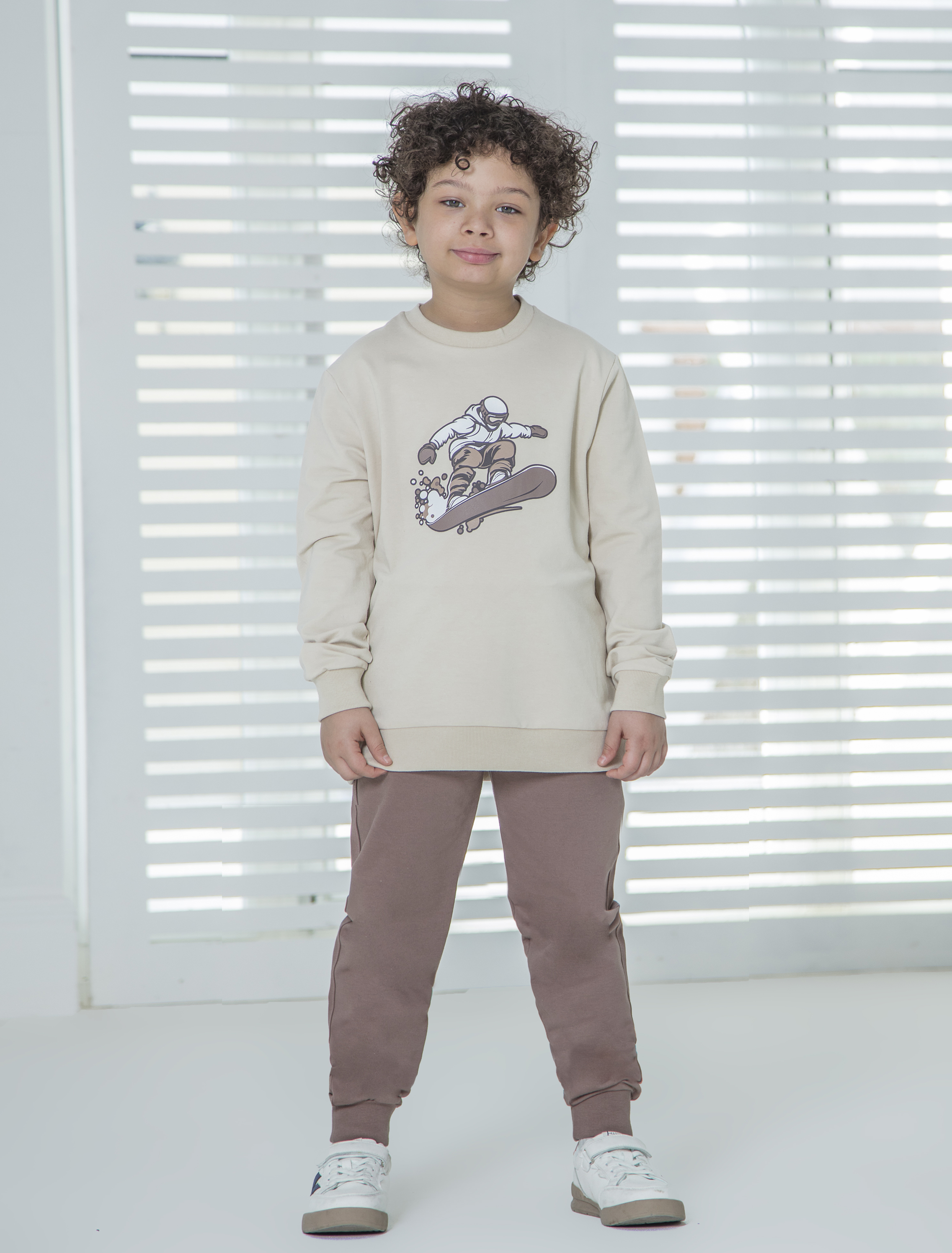 ست پسرانه بلوز و شلوار دمپا کش طرح اسکی