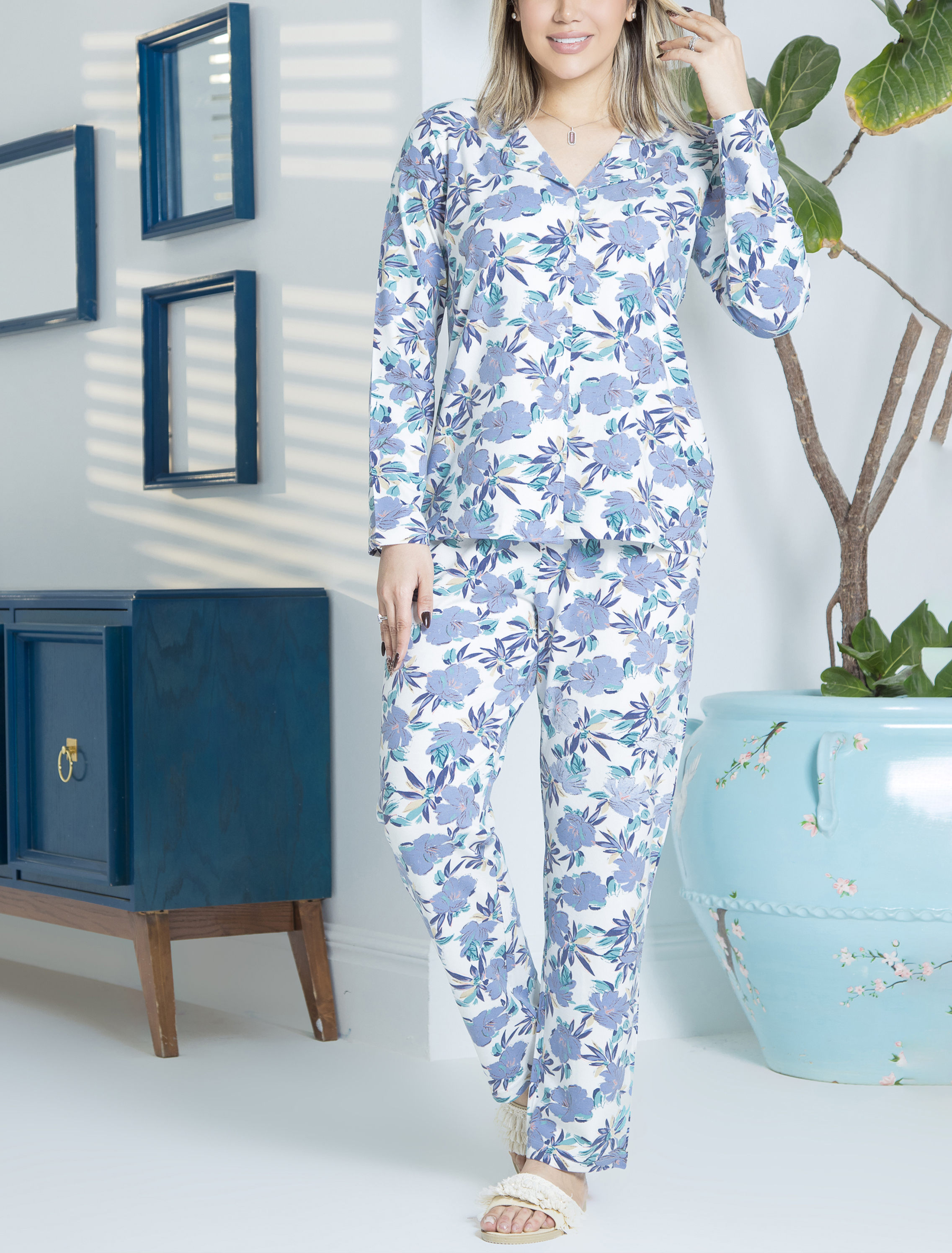 ست زنانه کت و شلوار سفید طرحدار موهر