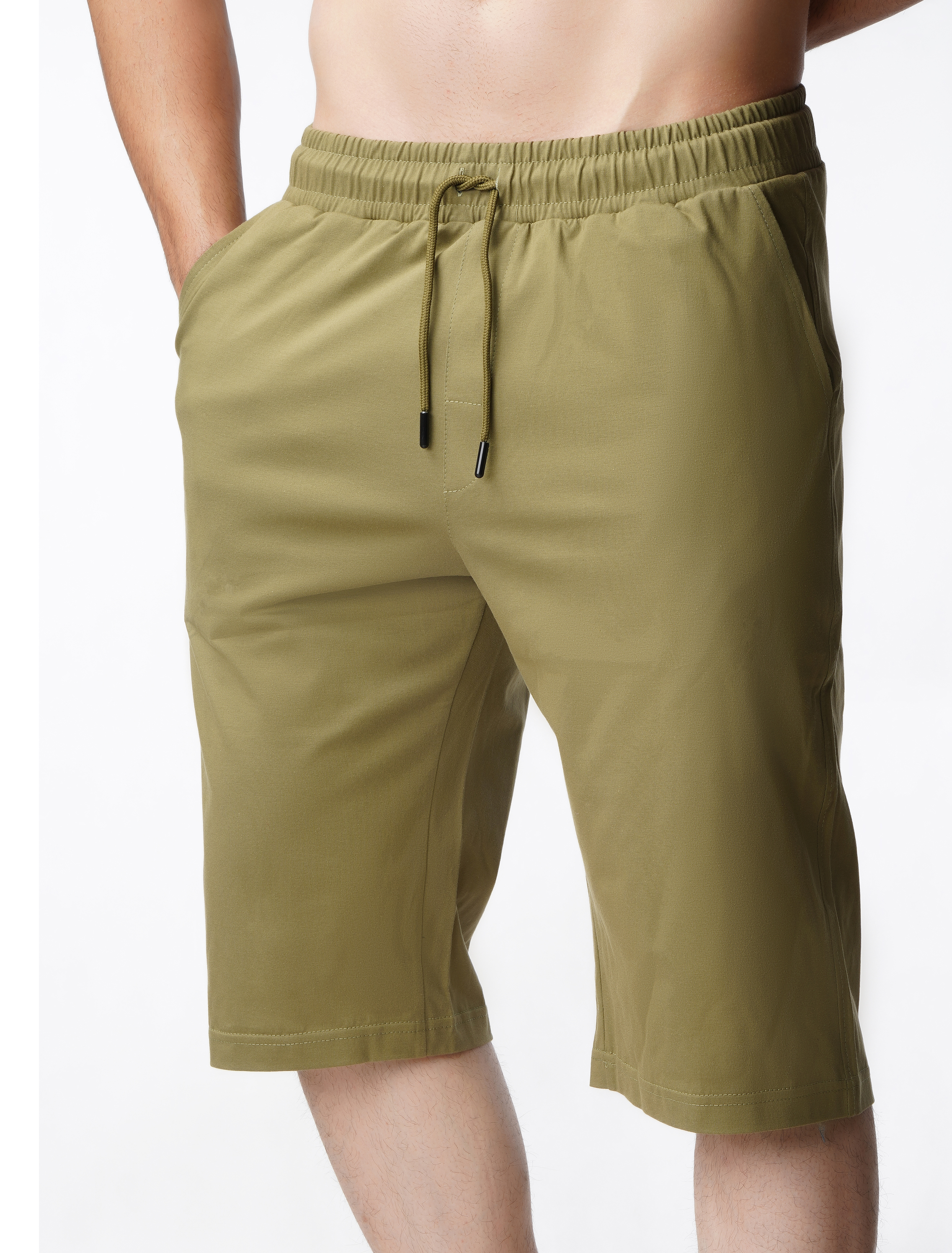 شلوارک مردانه تا پایین زانو رنگی ساده