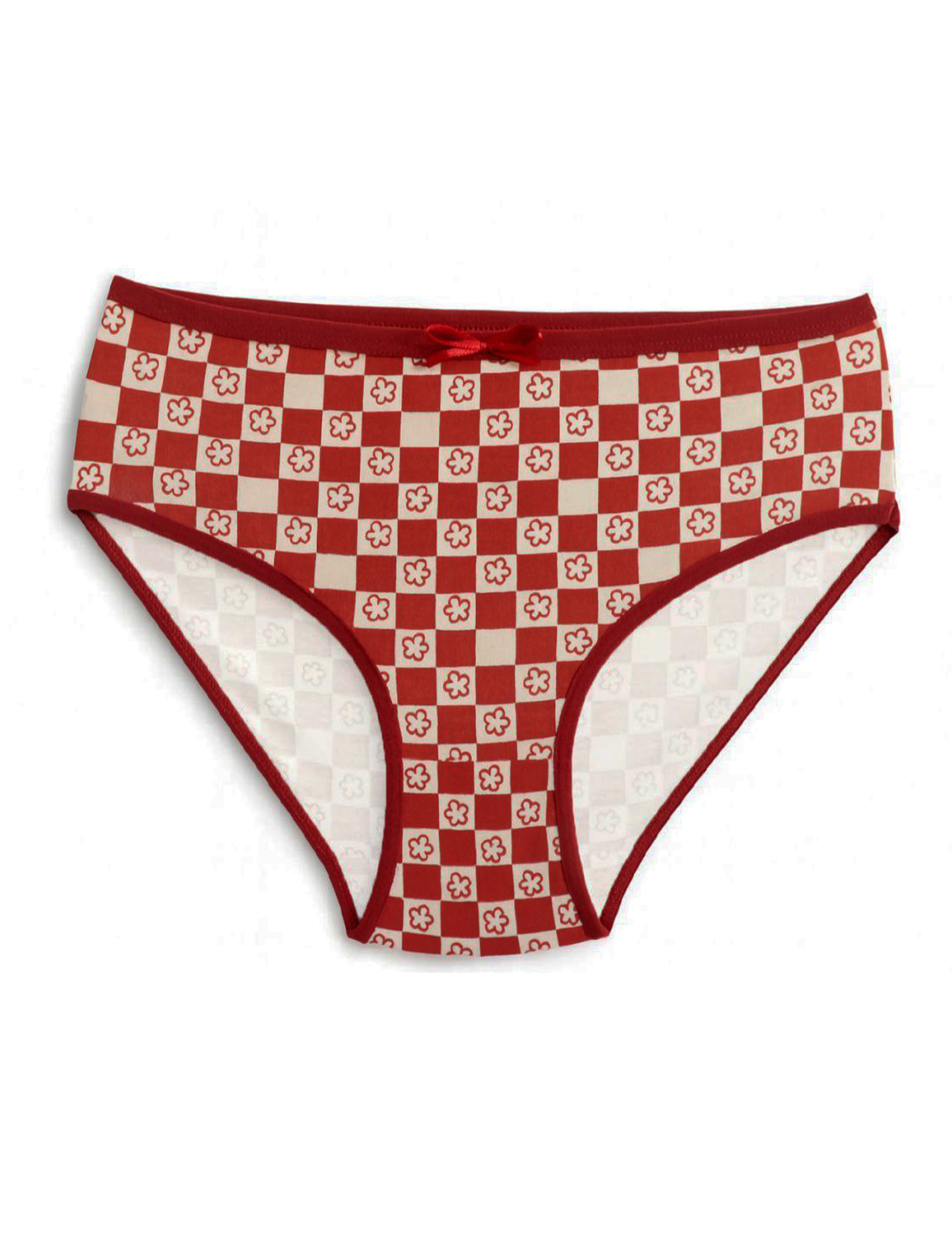 شورت زنانه اسلیپ کمر کش کاغذی پک زرشکی _ بسته 3 عددی 