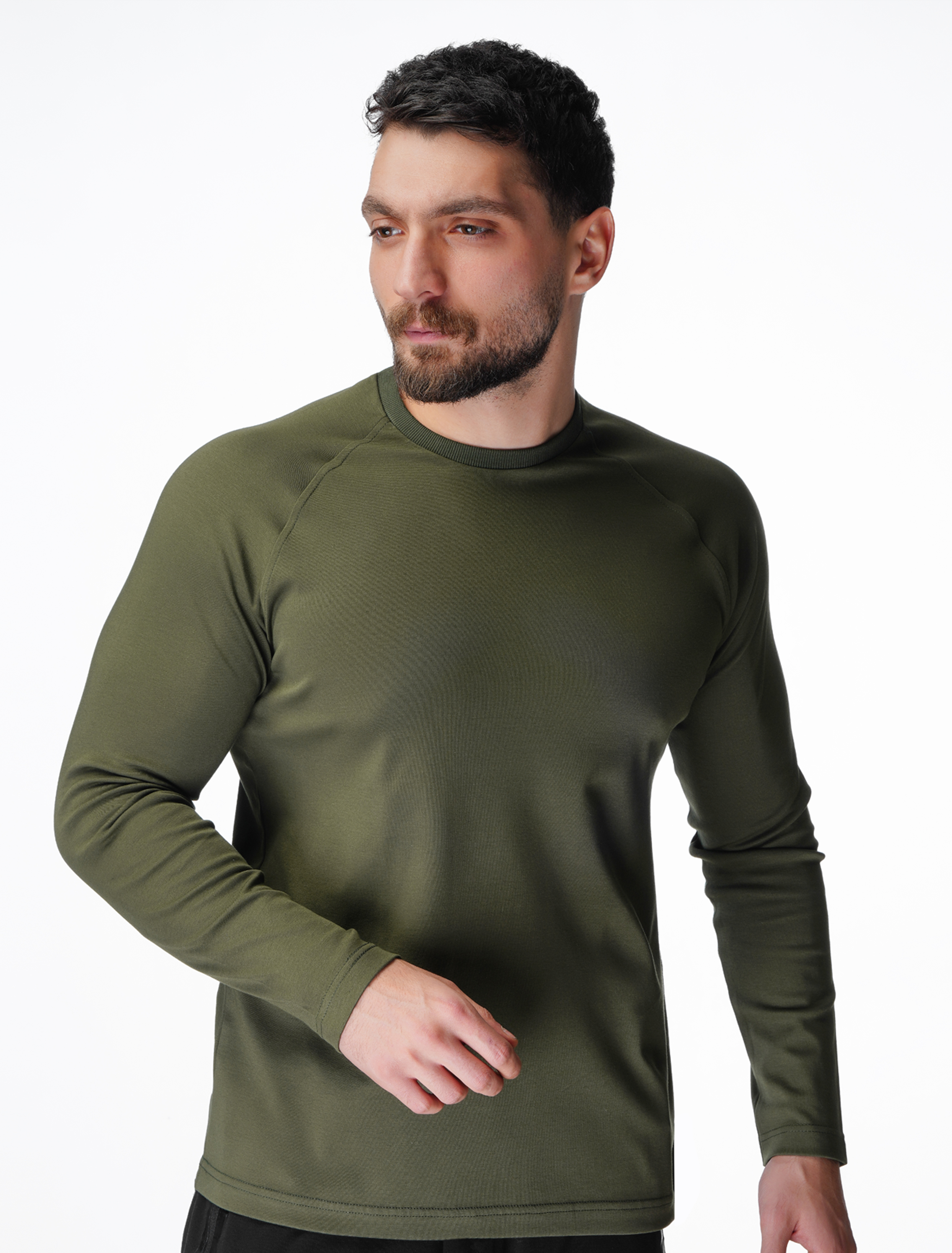 بلوز مردانه آستین بلند یقه گرد مدل رگلان جدید