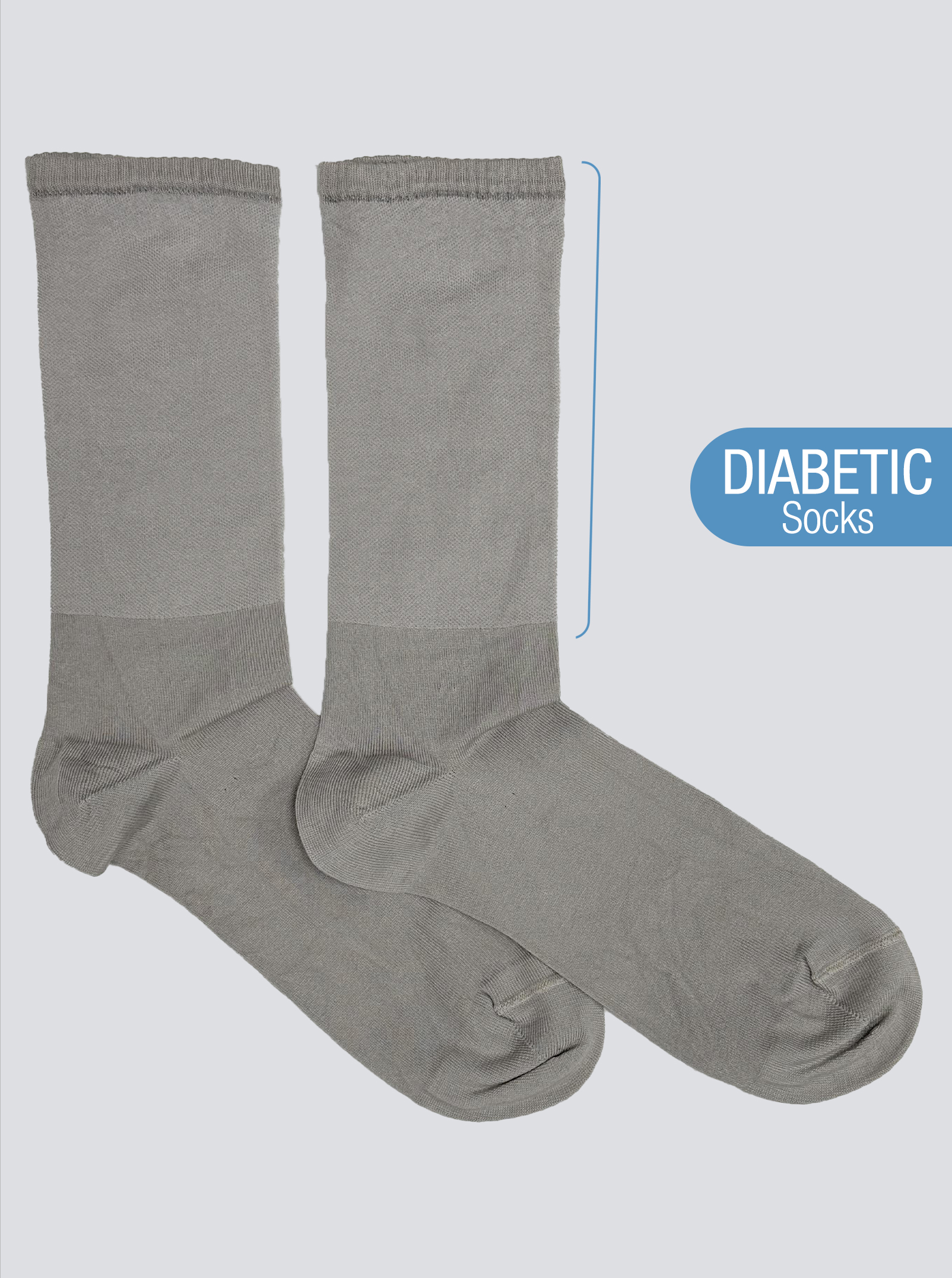 جوراب مردانه ساقدار ساده دیابتی