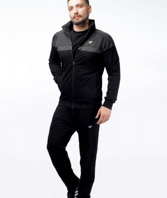 ست مردانه سویشرت یقه ایستاده و شلوار مشکی ست مردانه سویشرت یقه ایستاده و شلوار مشکی