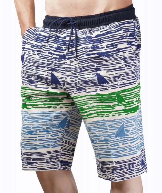 شلوارک مردانه جیبدار طرح دریا