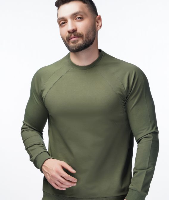 بلوز مردانه آستین بلند یقه گرد مدل رگلان