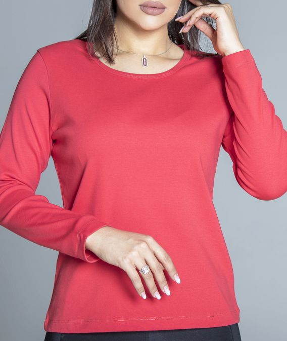 بلوز زنانه آستین بلند دورو فانریپ رنگی