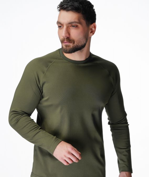 بلوز مردانه آستین بلند یقه گرد مدل رگلان جدید