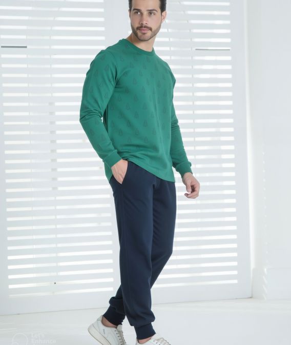 ست مردانه بلوز و شلوار طرح کاج