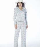 ست زنانه کت و پیژامه طرح قلب صورتی