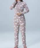 ست زنانه بلوز و شلوار گرم یقه اسکی