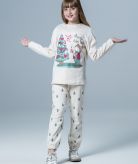 ست دخترانه بلوز و شلوار طرح کریسمس