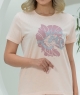 ست زنانه تیشرت و شلوار طرح love نیکوتن پوش کد6643 2