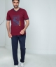 ست مردانه تیشرت زرشکی و شلوارسرمه ای نیکوتن پوش کد6358 2