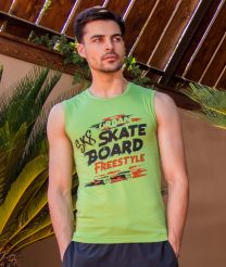 آستین حلقه ای مردانه رنگی چاپدار(چاپ skate board)