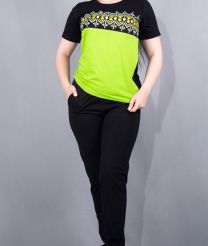 ست زنانه تیشرت تکه دوزی و شلوار دمپا مچی 
