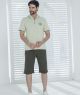 ست مردانه پولوشرت نیم زیپ جودون و شلوارک سوپر پنبه