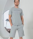 ست مردانه تیشرت وشلوارک ملانژچاپدار(MIXTE SPORT) ست مردانه تیشرت وشلوارک ملانژچاپدار(MIXTE SPORT)